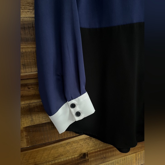 Sanctuary, color block, XS, hidden buttons under lapel; like new - Picture 4 of 6